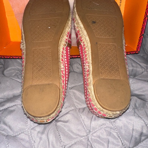 Tory Burch Pink and Cream Espadrilles - Picture 5 of 9